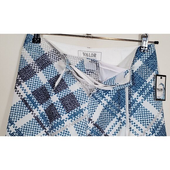 Valor Men's Size 28 Surf Board Shorts Blue Gray White Hawaiian Striped New - Picture 7 of 11